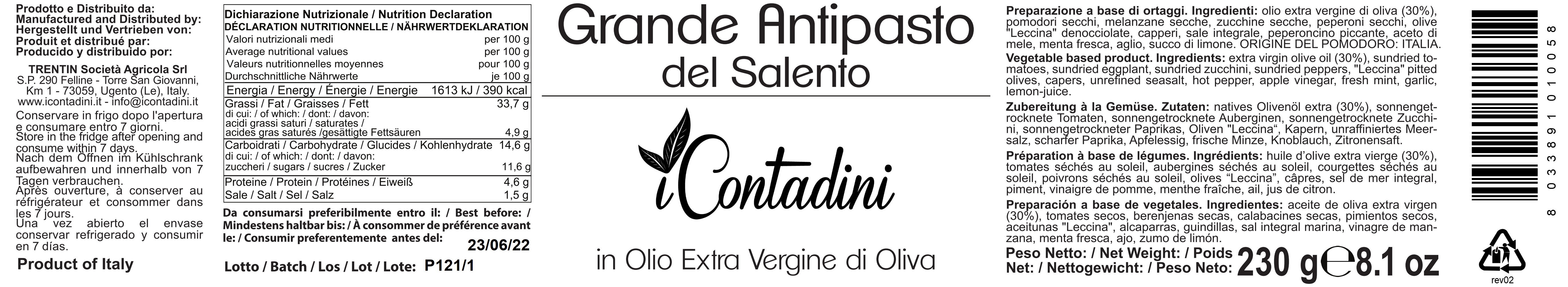 iContadini Grande Antipasto del Salento - Gemüse 230g