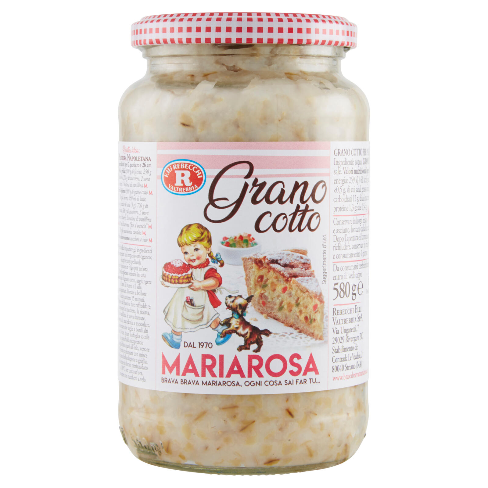Mariarosa Grano Cotto – Gekochter Weizen für Pastiera (Osterkuchen) 580g