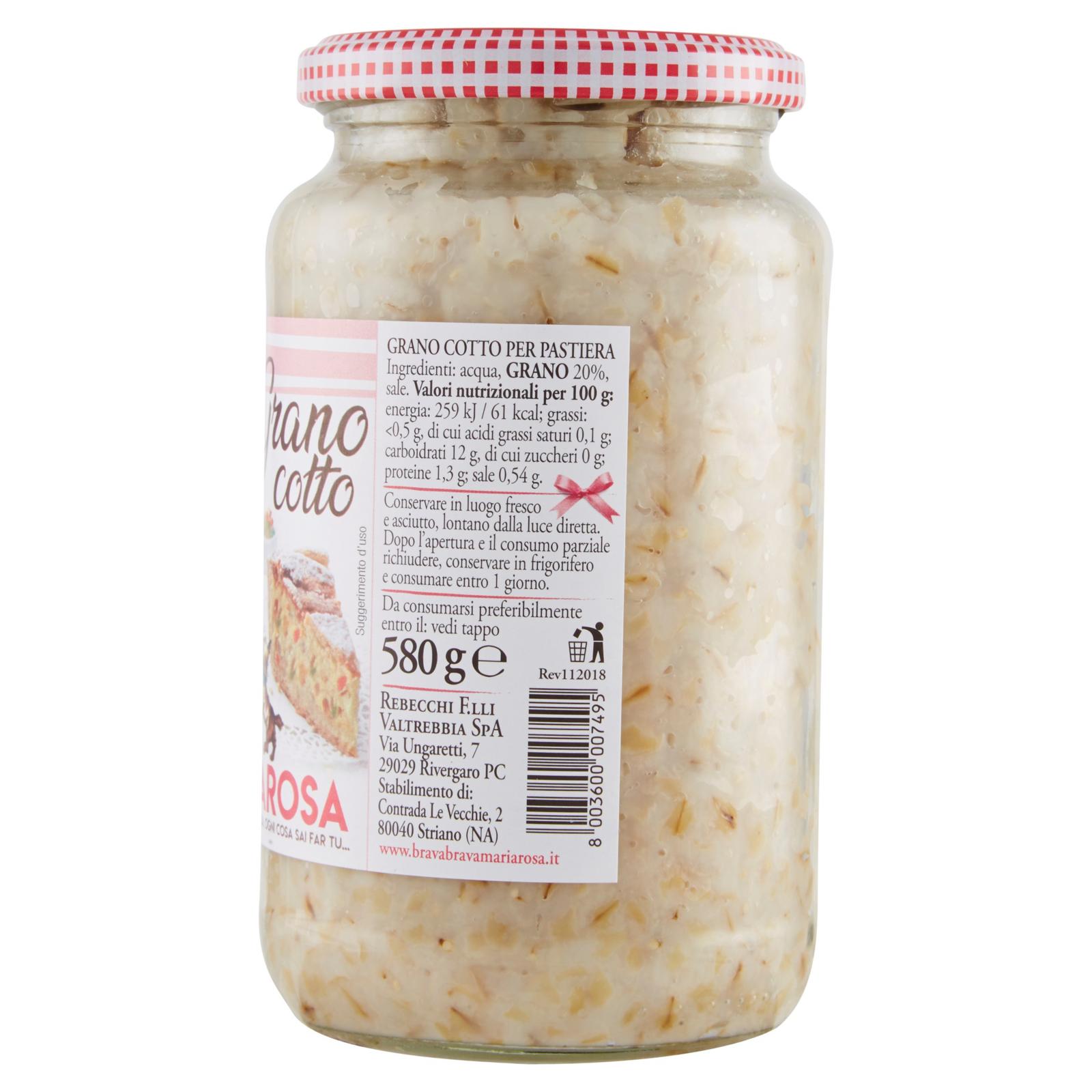 Mariarosa Grano Cotto – Gekochter Weizen für Pastiera (Osterkuchen) 580g