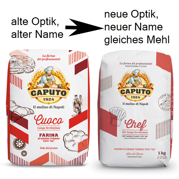 Caputo Farine Chef (ex Cuoco) Typ 00 - Farine à pizza originale de Naples  1kg